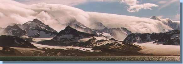 Katabatic winds falling down the slopes and glaciers of St. Andrews Bays