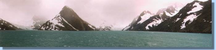 The end of Drygalski Fjord with the Jenkins (left) and Risting (right) glaciers