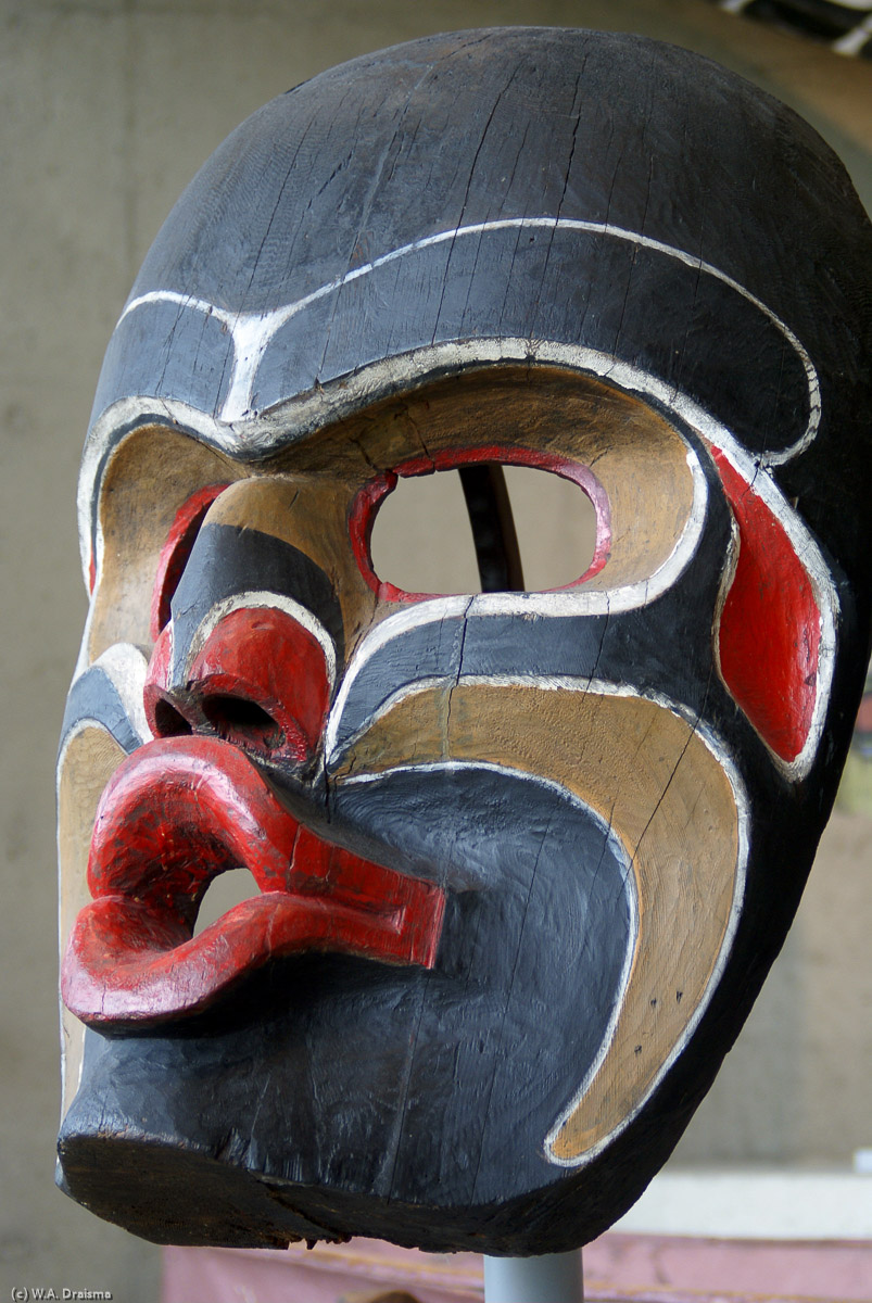 Dzunukwa is a figure in Kwakwaka'wakw mythology. She is venerated as a bringer of wealth, but is also greatly feared by children, because she is also known as an ogress who steals children and carries them home in her basket to eat.