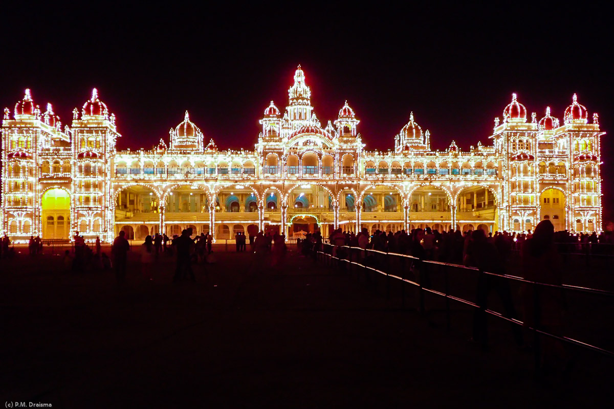 Mysore Palace illuminated, Mysore,Karnataka