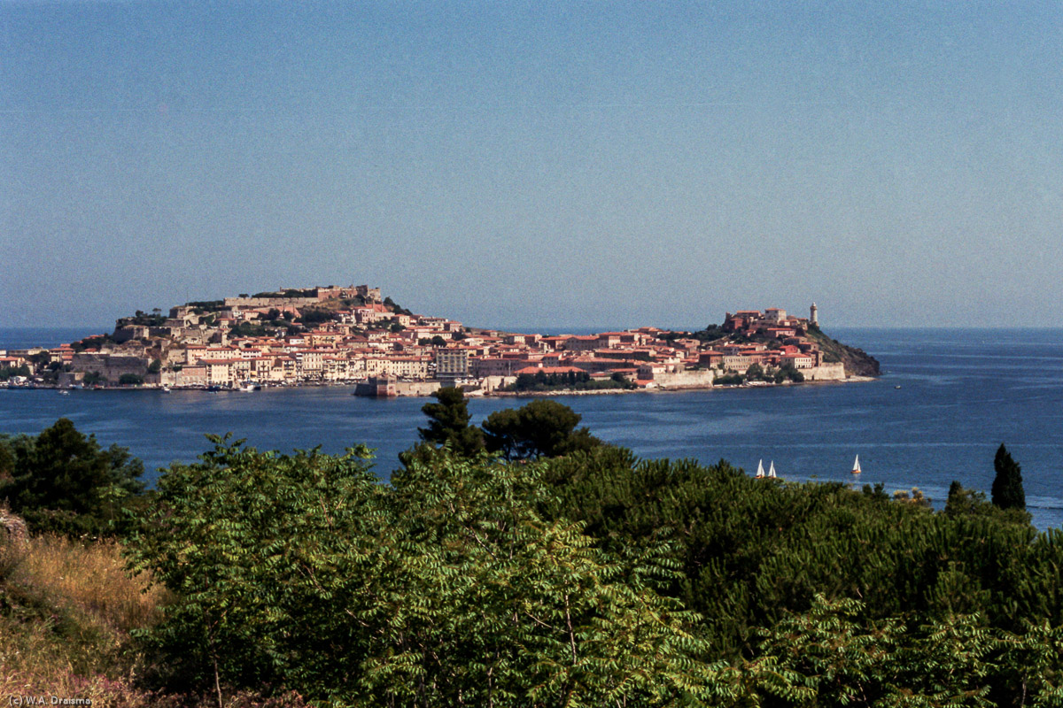 Portoferraio, the largest town on the Isle of Elba, was founded in 1548 by Cosimo I de' Medici, Grand Duke of Tuscany. In 1814 it was handed over to Napoleon Bonaparte, as the seat of his first exile.
