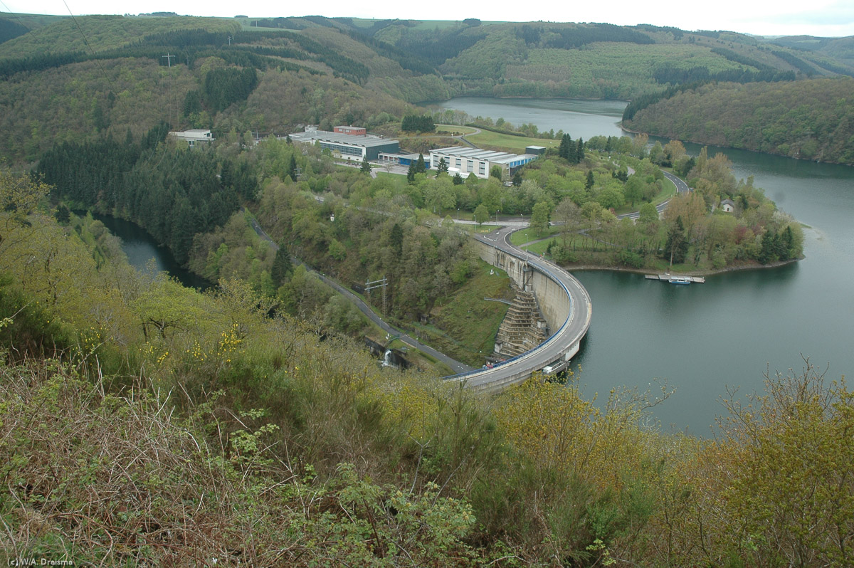 The reservoir created by the dam extends some 10km up the valley.