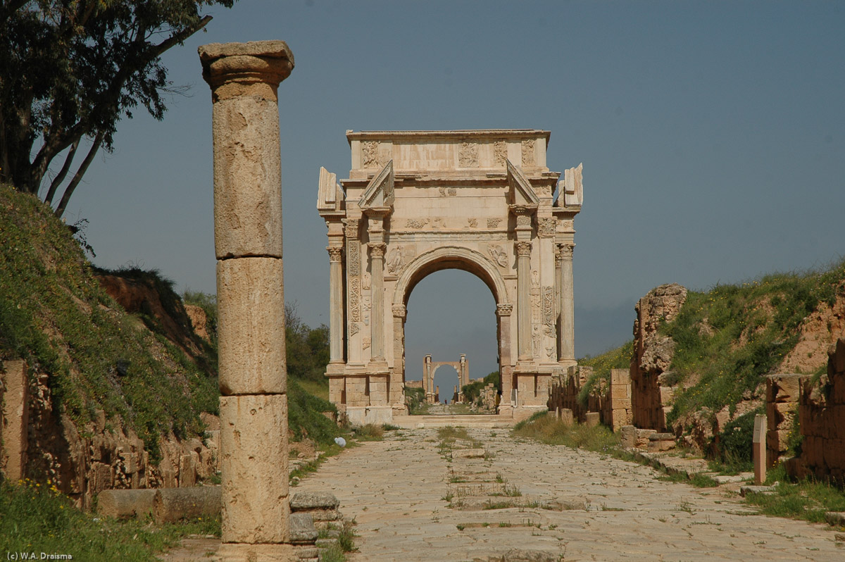 Leptis Magna is one of the finest Roman cities in the Mediterranean. Its rise to eminence started under emperor Augustus and soon it became one of the leading ports in Africa. Successive Roman emperors continued to decorate the city with exceptionally rich public buildings. By AD 300 however, its glory days had passed and the AD 365 earthquake accelerated its decline.