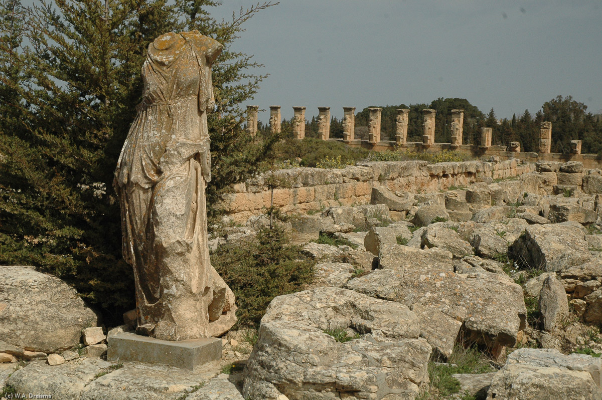 Claudius Tiberius Jason Magnus was the high priest of the Temple of Apollo in the 2nd century AD. The remains of his private residence are impressive: marble floors, the superb Four Seasons Mosaic, finely sculpted female figures in marble clothes, etc. etc.