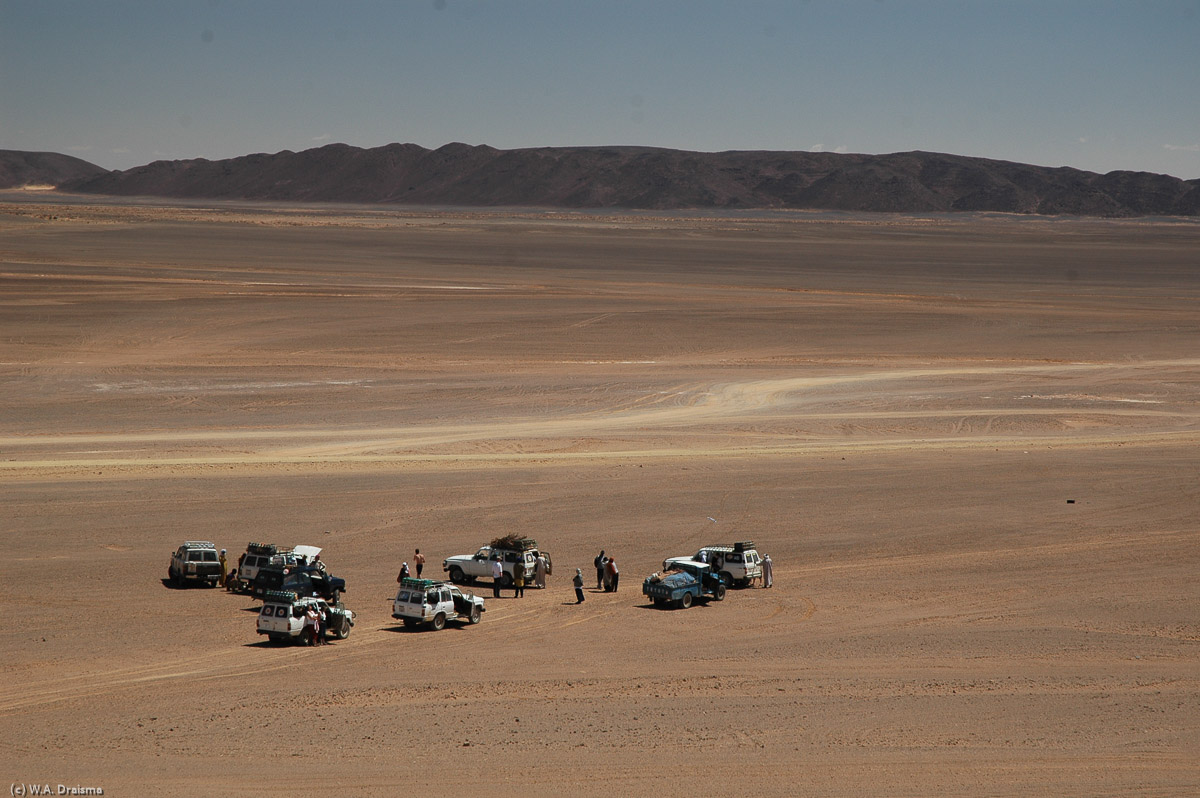 Present day Sahara once was covered by forest, scrubs and savanna grasses. Not surprisingly it was also teeming with wildlife. It's only about 8000 years ago that the grasslands began to give way to desert as the till then regular rainfalls became rare.