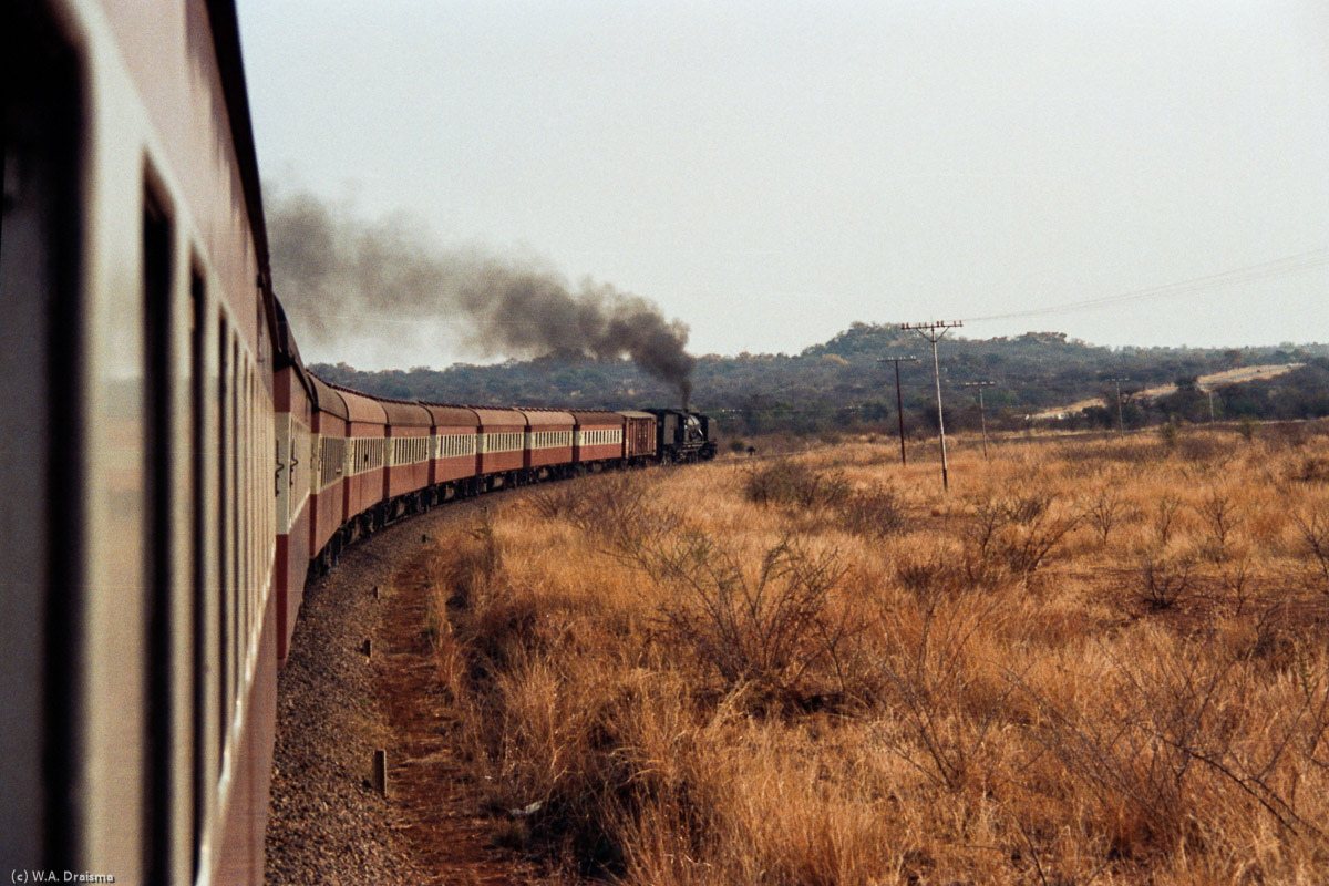 So after a week traveling from Harare to the Eastern Highlands to Bulawayo, we board the train for a one and a half week visit to Botswana. The train gently rolls through the dry savannah lands passing tiny villages and settlements.