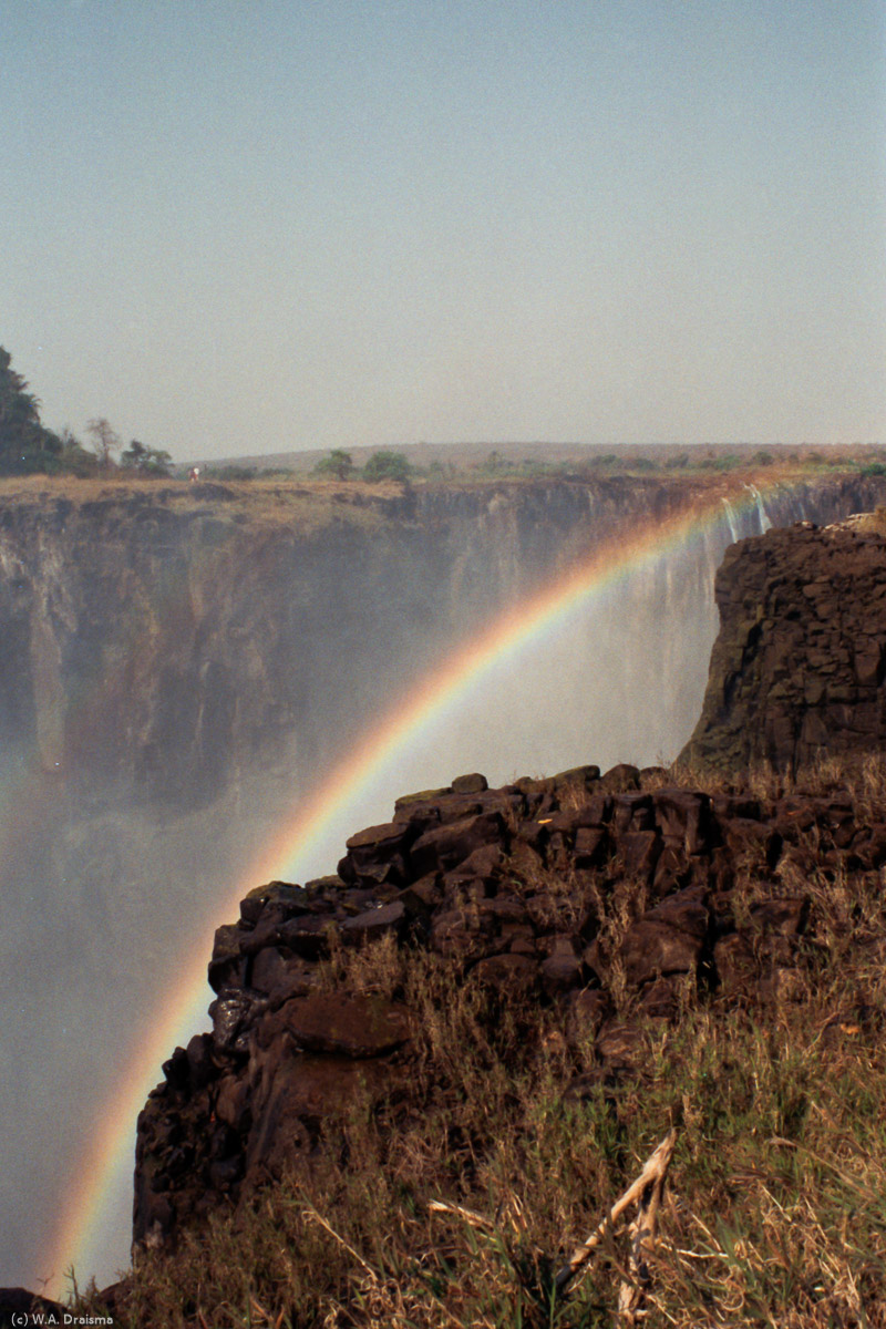 In September the falls are still much more than a trickle but at least the Zambian side of the falls can be seen quite easily and walking around is possible without experiencing a constant shower.